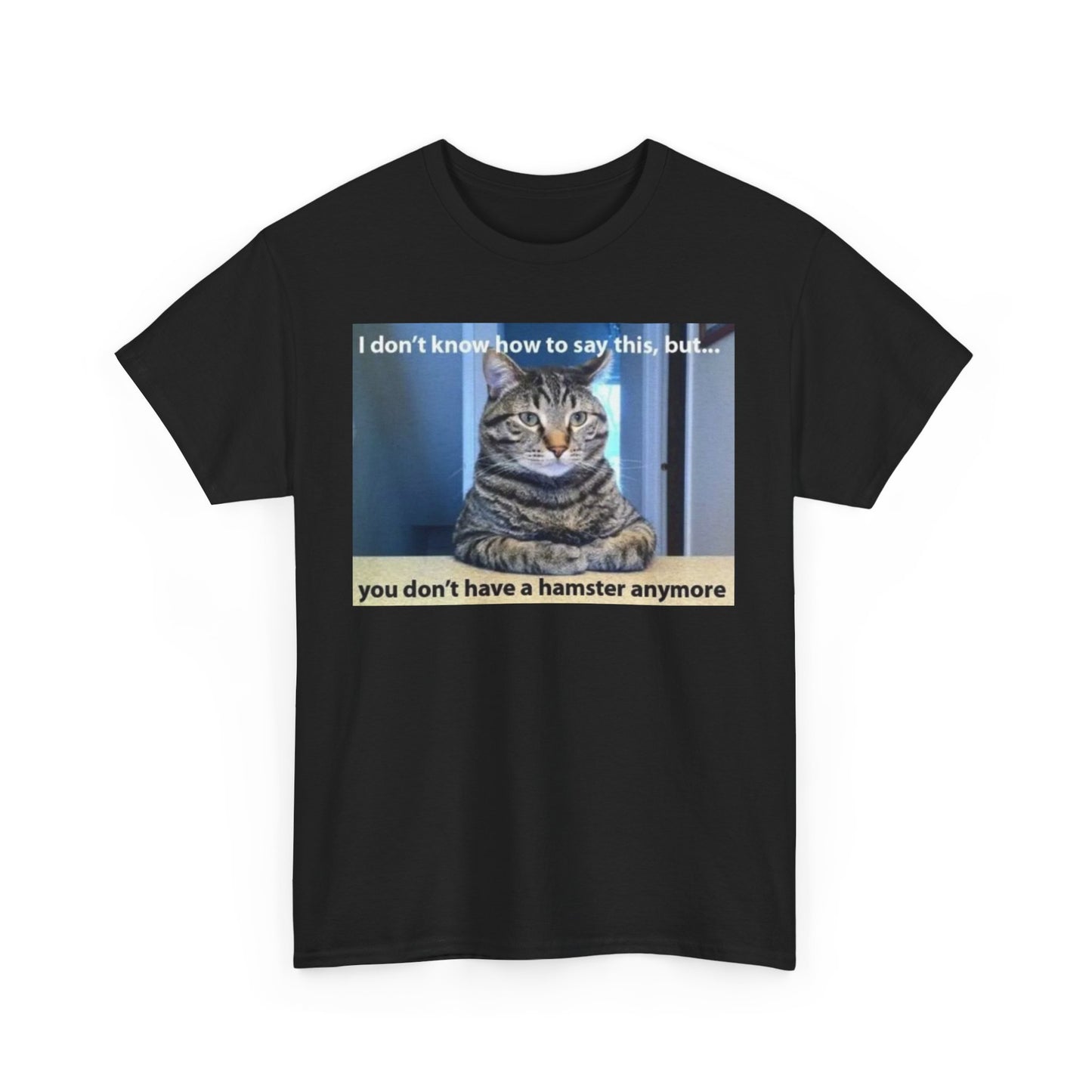 Hamster Eaten By Cat Unisex Heavy Cotton Tee